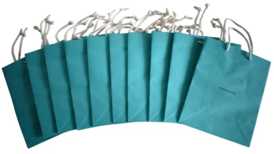 10PC New Authentic TIFFANY & CO RETAIL SHOPPING GIFT Paper Bags 8x9.75x4 inch - Image 1 of 4