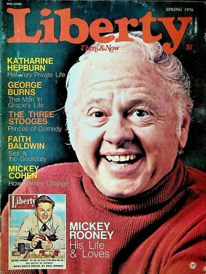 Liberty Magazine Spring 1976 Mickey Rooney Three Stooges George Burns Foto 1 de 2