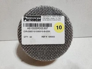 (100) Purolator EFP AS10025RD03.937 Filtersieb 3,97" Durchmesser 10.025 SS GHA-123 - Bild 1 von 1
