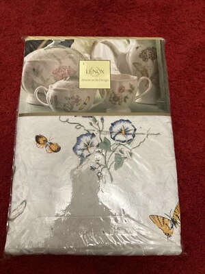 Lenox Butterfly Meadow Tablecloth Linen 60 x 84 NEW - Image 1 of 4