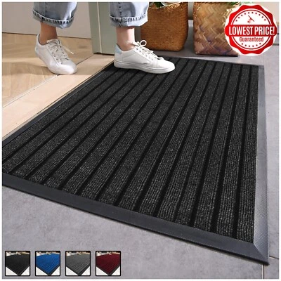 Door Mats Indoor Washable Dirt Trappers Non Slip Heavy Duty Entrance Runner Rug - Image 1 of 4