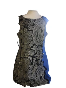 Net New York Co ärmelloses Etuikleid Damengröße 14 schwarz blau Blumenmuster schick - Bild 1 von 5