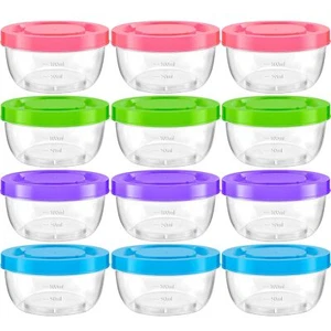 TOFLEN Reusable Small Freezer Containers 5 Oz Plastic Food Storage Containers... - Picture 1 of 7