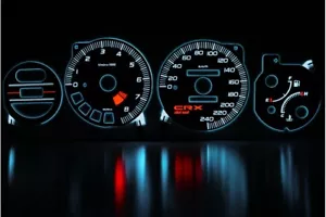 Honda CRX Del Sol design 1 glow gauge plasma dials tachoscheibe glow shift indic - Bild 1 von 8
