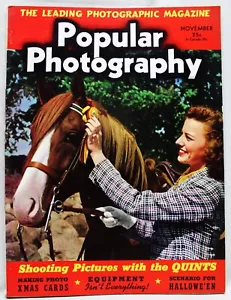 POPULAR PHOTOGRAPHY MAGAZINE NOVEMBER 1940 WWII VINTAGE CAMERAS PHOTO SHOOTS - Picture 1 of 8