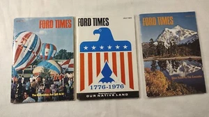 Lot 3 Vintage Ford Times Mitarbeiter Magazin Werbung Auto Nachrichten Juni Juli August 1973 - Bild 1 von 24