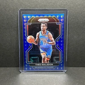 2021-22 Panini Prizm Theo Maledon 75th Anniversary Diamond Blue #179 Thunder - Bild 1 von 2