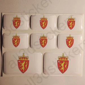 Sticker Norway Resin Domed Stickers Norway Coat of Arms 3D Vinyl Adhesive Car - Bild 1 von 1