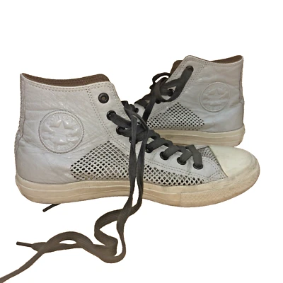 Chuck Taylor II Converse x John Varvatos en cuero gris perforado M 9/W 11 Foto 1 de 4