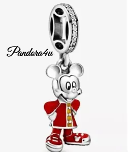 PANDORA Disney Mickey Mouse Dangle Charm NeW with Tag Foldable Gift BOX - Picture 1 of 10