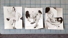 3 vintage UNKNOWN Pinup Cheesecake NUDE models 1950s 4 x 5* photo