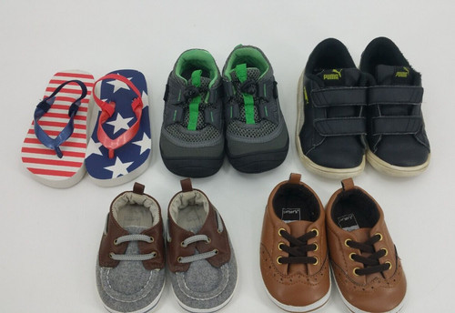 Lotto 5 scarpe bambino bambino ragazzo Puma Carters spiaggia sandali estivi