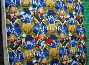 MARVEL Thor cotton fabric Springs Creative - by the HALF yard - 44" wide - Picture 1 of 3