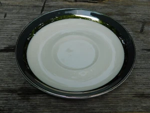 Vintage Gorham 12-D Fine China coffee cup Saucer 5 7/8" Dark Green & Silver - Picture 1 of 5