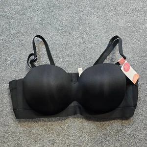 Cacique Bra Women 44C Black Under Wire Lane Bryant Balconette Classic Comfort - Picture 1 of 16
