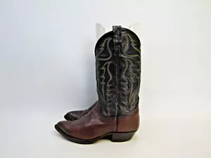 Botas vaqueras vaqueras de cuero marrón negro talla 8 EE TONY LAMA para hombre talla 8 EE - Imagen 1 de 11