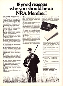 NRA National Rifle Association 18 Reasons to Join Man Vintage Print Ad 1979 - Picture 1 of 4