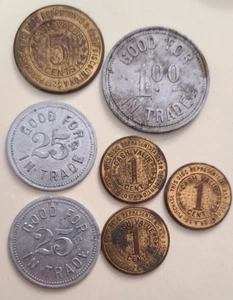 Chicago IL. , Depression Tokens Lot, Seiders-Mather, Trade/Cash Value, 1cent-$1 - Picture 1 of 5