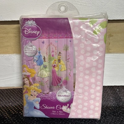 "Cortina de ducha de microfibra Disney Princess 70"" X 72"" nueva" Foto 1 de 4