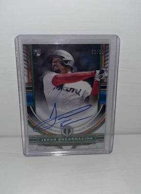 2023 Topps Tribute Jerar Encarnacion RC Rookie Autograph Green /99 #TA-JE Giants - Image 1 of 2