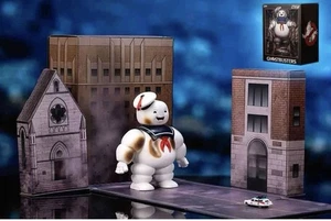 Jada toys 🇫🇷 Diorama Nano Scène Ghostbusters marshmallow man + cadillac ecto1 - Foto 1 di 10
