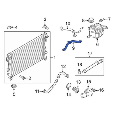For Ford Explorer 2013-2019 Ford DB5Z8C289B Engine Coolant Overflow Hose Foto 1 de 2
