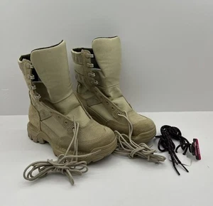 Women's 5.5 Danner Rivot TFX Tan GTX Round Toe Lace Up Army Duty Boots 51495 - Picture 1 of 13