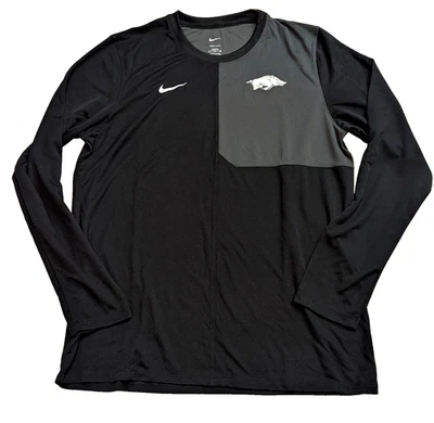 Nike Arkansas Razorbacks Dri-FIT UV Football Training Shirt Mens XL Tall Black - Image 1 of 4