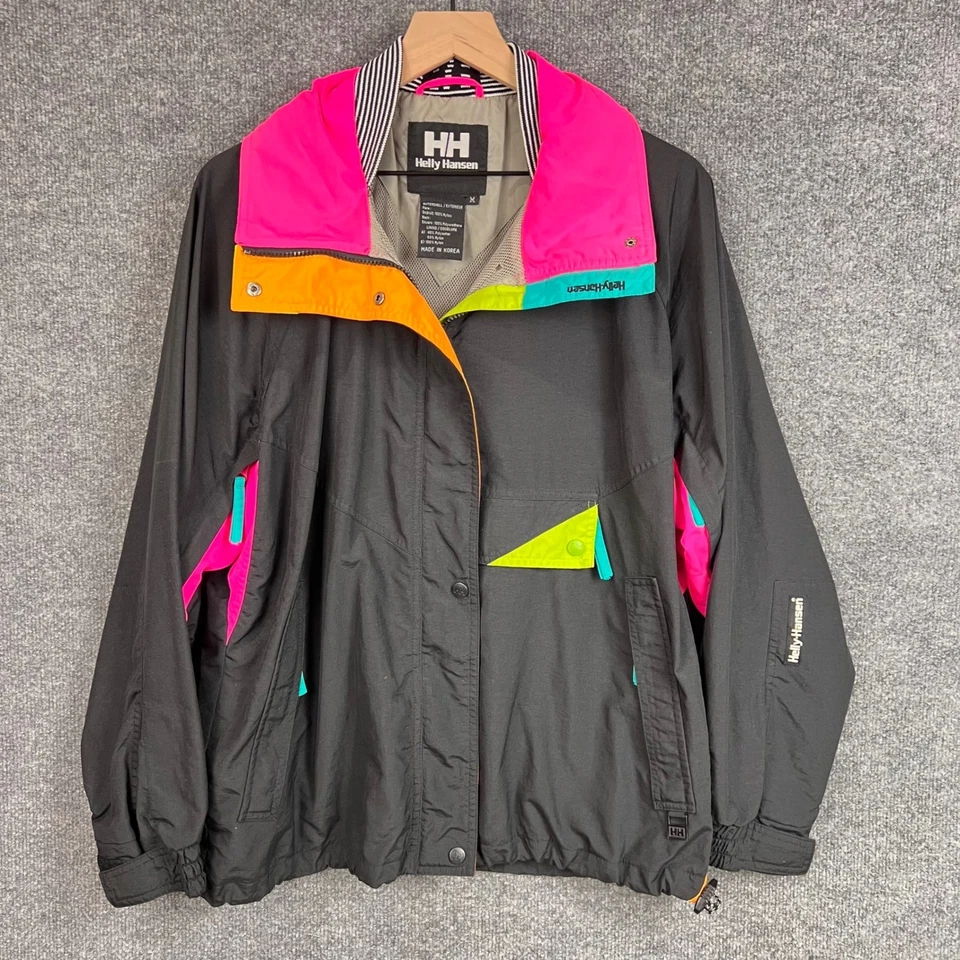 Vintage Helly Hansen Windbreaker Jacket Color Block 90s Retro Mens M - Image 1 of 4