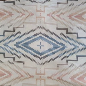 Pendleton Pillow Sham King Size 36"x 20" Aztec Southwestern Cream Cotton - Picture 1 of 6