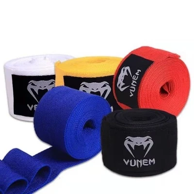 Black Red White Soft Wristbands Cotton Wrap Support Hand Gloves  Boxing - Image 1 of 4