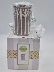 Scentsy Aspen Grove Birch Trees Gray & White Premium Full Size Wax Warmer New - Picture 1 of 9