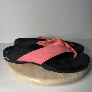 Abeo Damen-Sandalen 10 Alea Flip-Flop rosa Leder Slipper Freizeit Zehensteg Keilabsatz - Bild 1 von 12