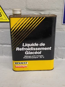 Vintage French Renault Boutique Antifreeze Can / Tin 2 Litres Used Empty (RN33) - Picture 1 of 11