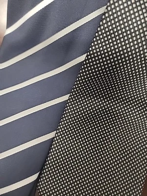 Set Of 2 BOSS Hugo Boss Silk Tie Designer Business Office Handmade - Imagem 1 de 4