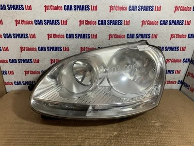 VOLKSWAGEN JETTA MK5 2008 LADO DEL PASAJERO CROMO INSERCIÓN LUZ HALÓGENA LÁMPARA DE CABEZA Foto 1 de 4