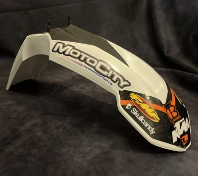 2007 Genuine KTM 65 Sx Front Wheel Fender White - Image 1 of 4