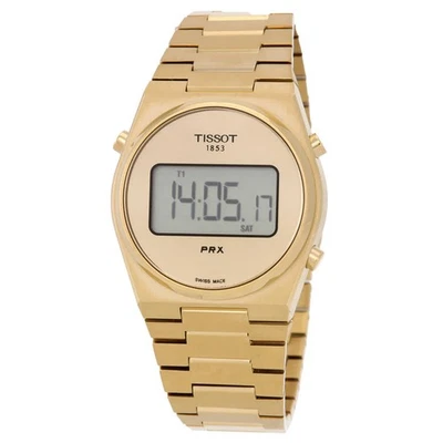 Tissot PRX Digital Quartz Gold Dial Men's Watch T1372633302000 - Image 1 of 3