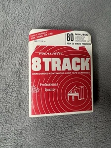 Nastro vuoto realistico vintage registrazione 8 tracce NOS sigillato vuoto 80 minuti 1 anno - Foto 1 di 3