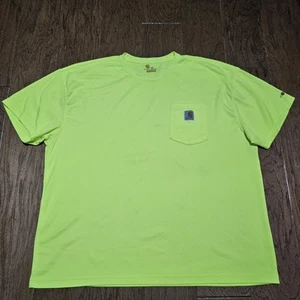 Carhartt Shirt Mens 2XL XXL Relaxed Fit Force High Visibility Short Sleeve - Picture 1 of 8