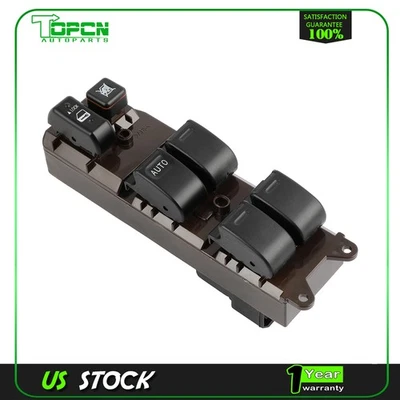 Interruptor de ventana eléctrico delantero derecho descendente automático para Toyota Camry 3,0 L 2,4 L 2002-2006 Foto 1 de 4