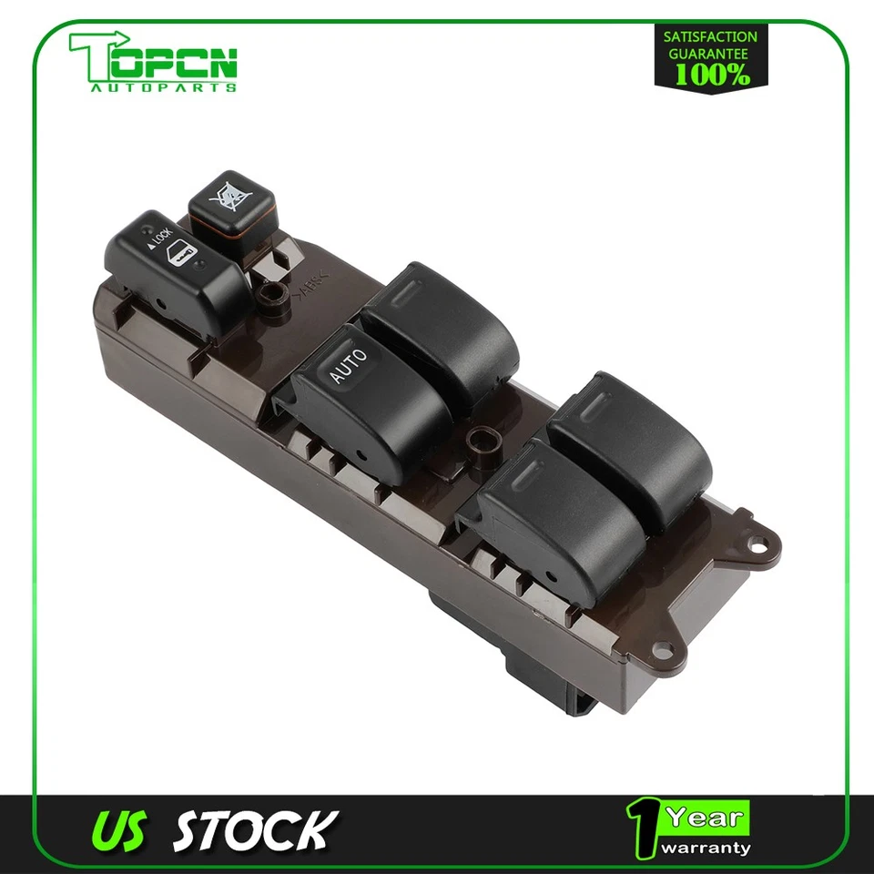 Interruptor de ventana eléctrico delantero derecho descendente automático para Toyota Camry 3,0 L 2,4 L 2002-2006 Foto 1 de 4