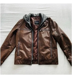 Guess Faux Leather Jacket Men’s - Picture 1 of 6