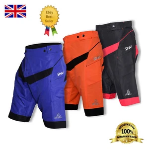 MTB Padded Cycling Shorts With Pockets Off Road Bicyle Coolmax Padded Shorts - Picture 1 of 13