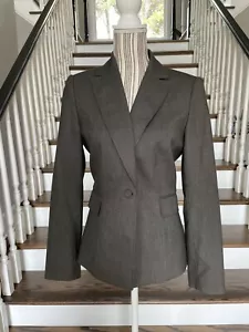 Tahari ASL Women’s Dark Brown Polyester Viscose Career Blazer Jacket Sz 6 - Picture 1 of 12