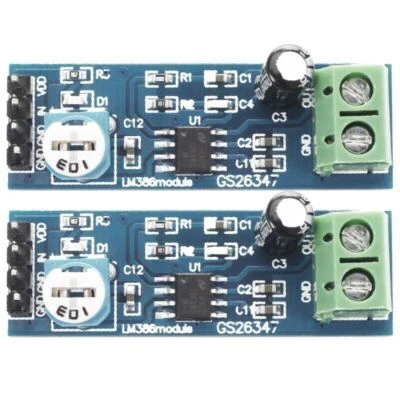 2x LM386 DC 5V-12V Mini Audio Amplifier Module Board for x200 Arduino Module -UK - Image 1 of 4