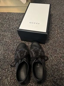 GUCCI GG canvas black Ace shoes sneakers 426189 size 7.5 RUNS BIG AUTHENTIC - Picture 1 of 8