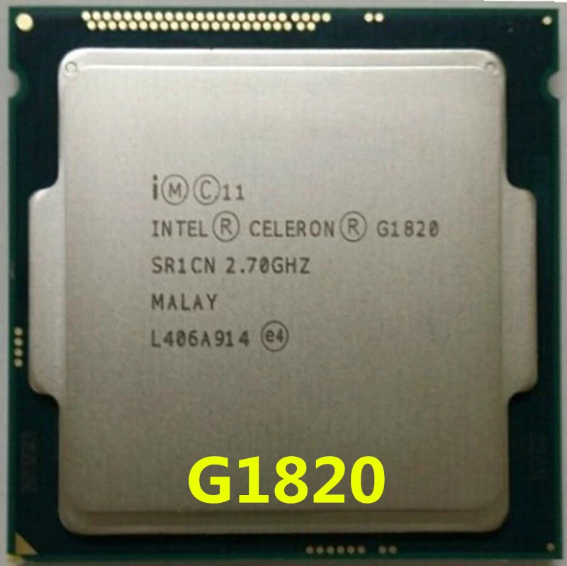 Intel Celeron G1820 CPU Dual-Core 2.7 GHz 2M SR1CN LGA 1150 Processor  - Image 1 of 1