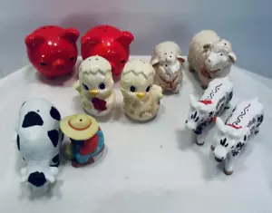 Shaker sale e pepe vintage variante fattoria SCELTA LEGGI maiale mucca herhey pecora pulcino - Foto 1 di 32