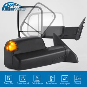 Par de espejos retrovisores eléctricos térmicos de remolque con sensor de temperatura para Ram 1500 2500 3500 2009-18 nuevos - Imagen 1 de 19